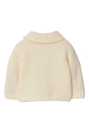 cardigan in tessuto bianco BURBERRY KIDS | 8083890A1464